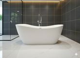 Freestanding Oval Soaking Bathtub – Solid Surface Tub